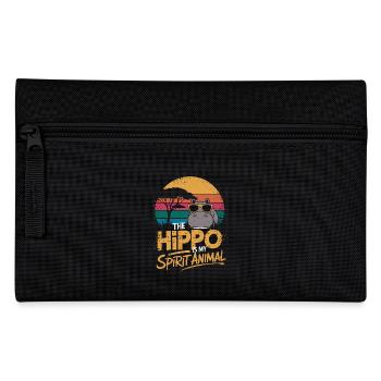 The hippopotamus is my spiritual companion - Pencil Case - black - Front