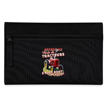 Vieux tracteur rouge humour agriculteur tracteurs - Trousse - noir - Devant