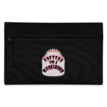 Pretend I'm a Megalodon – Shark Costume - Pencil Case - black - Front