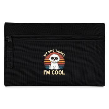 Bichon Frise Mein Hund Denkt Das Ich Cool Bin - Federtasche - Schwarz - Vorne