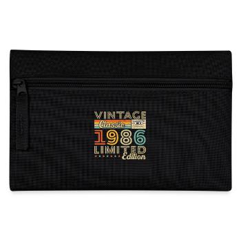 40 Jahre 1986 Vintage Retro Geburtstagsgeschenk - Federtasche - Schwarz - Vorne