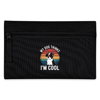 Boston Terrier My Dog Thinks I'm Cool - Pencil Case - black - Front