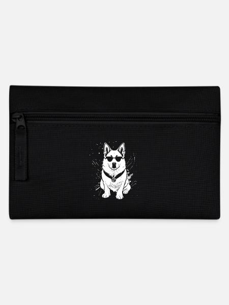 Chien cool avec des lunettes de soleil - Trousse - noir