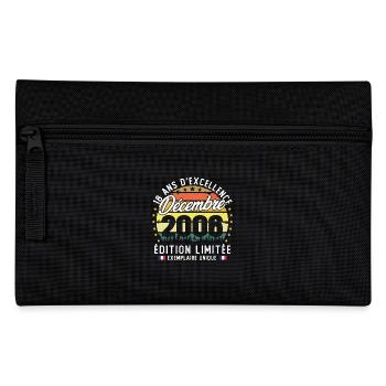 December 2006 Vintage 18 Year Anniversary Gift - Pencil Case - black - Front
