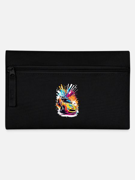 Retro Drift Car – Living Racing Art Splash Art - Federtasche - Schwarz