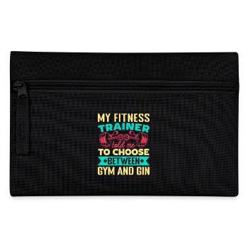 Fitness Motivation Bodybuilder Choisissez entre la salle de sport - Trousse - noir - Devant
