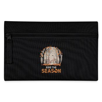 Ride the Season Autumn Bicycle Scene - Pencil Case - black - Front