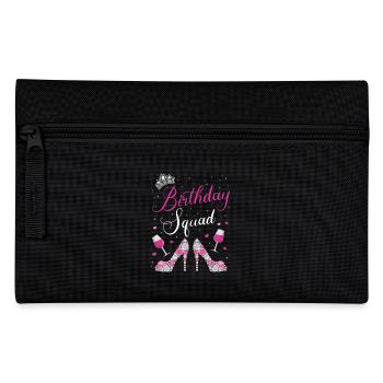 Birthday Squad Glamorous High Heels and Wine Desig - Federtasche - Schwarz - Vorne