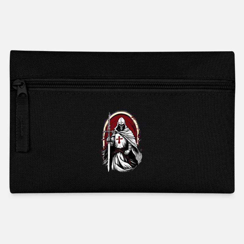Kreuzritter Ritter mit Rotem Kreuz - Federtasche - Schwarz