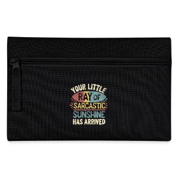 lustiger Spruch little ray of sarcastic sunshine - Federtasche - Schwarz - Vorne
