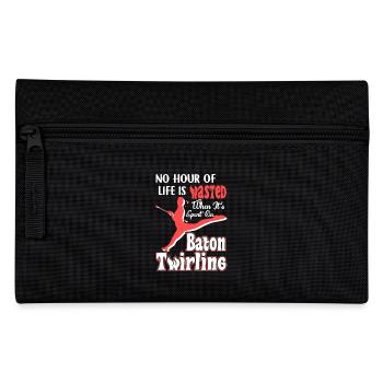 Baton Twirling Spent Time One Baton Twirling - Pencil Case - black - Front