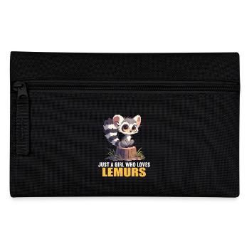 Lemuren Lemurs Lemur - Pencil Case - black - Front
