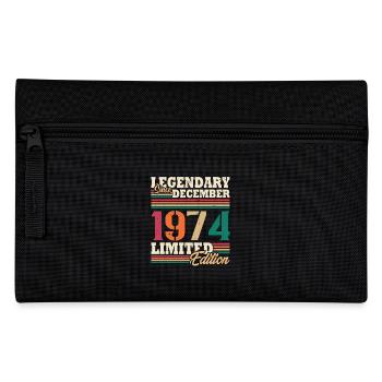 Vintage 1974 Décembre Cadeau Anniversaire Rétro - Trousse - noir - Devant