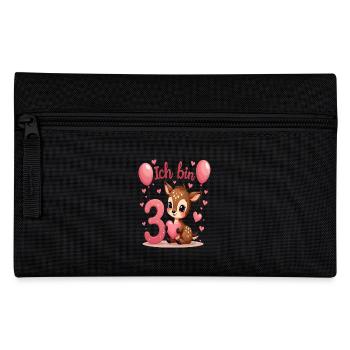 Sweet Deer Je suis 3 enfants 3ème anniversaire fille - Trousse - noir - Devant