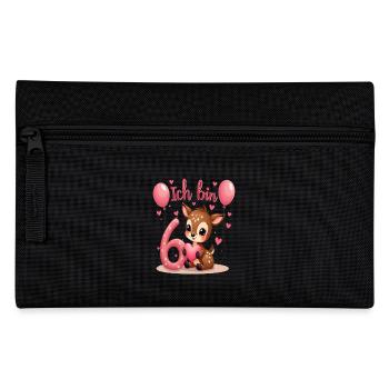 Sweet Deer J’ai 6 enfants 6ème anniversaire fille - Trousse - noir - Devant