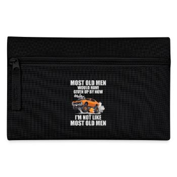 I'm Not Like Most Old Men | Funny Drag Racing - Pencil Case - black - Front
