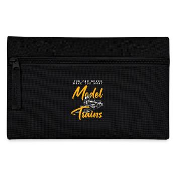 You can never have too many model trains - Pencil Case - black - Front