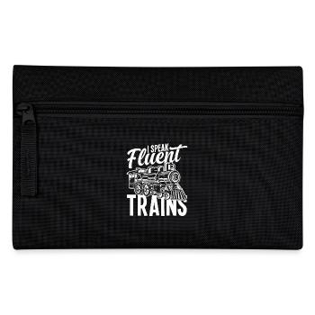 Ich Spreche Fliessend Züge Eisenbahn - Federtasche - Schwarz - Vorne