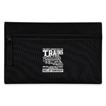I'm not addicted to trains very dedicated - Pencil Case - black - Front