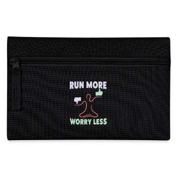 Marathon Runner Run More Worry Less Running - Federtasche - Schwarz - Vorne