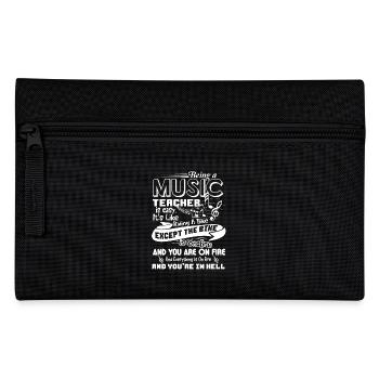 Music Teacher Being A Music Teacher - Pencil Case - black - Front