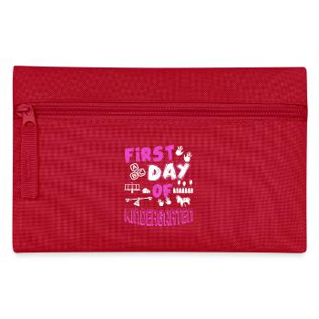 Kindergarten Teacher First Day Of Kindergarten - Pencil Case - red - Front