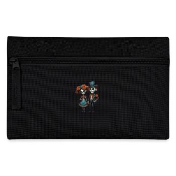 Victorian Style Skeleton Couple Day of the Dead - Pencil Case - black - Front