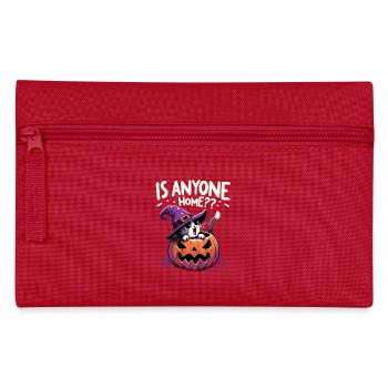 Halloween Katze Hexenhut Hexe Fratze Niedlich Fun - Federtasche - Rot - Vorne