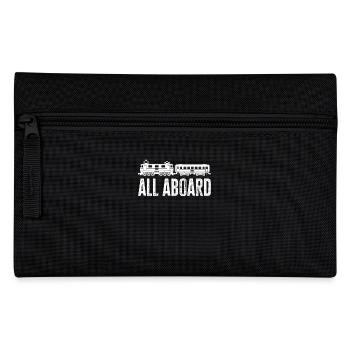 Railway Fans All Aboard Train Lovers - Pencil Case - black - Front