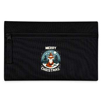 Merry Christmas Fox Christmas Winter Snow - Pencil Case - black - Front
