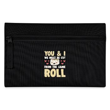 Amateur de cuisine japonaise, nous coupons le même rouleau de sushi - Trousse - noir - Devant