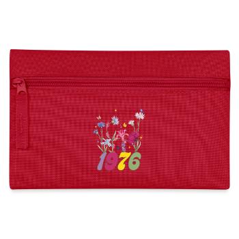 Year of birth 1976 wildflowers - Pencil Case - red - Front