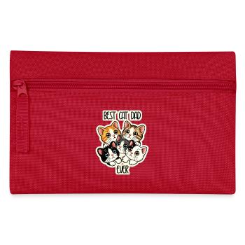 Best Cat Dad Ever - Father of cats - Cute Kitties - Pencil Case - red - Front