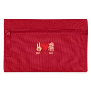 Frieden Liebe Züge Peace Love Trains - Pencil Case - red - Front