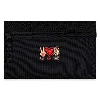 Frieden Liebe Züge Peace Love Trains - Pencil Case - black - Front