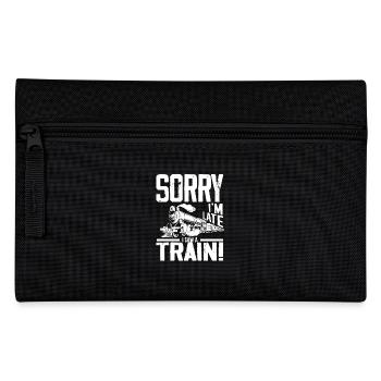 Désolé, je suis en retard, j’ai vu un train ! - Trousse - noir - Devant