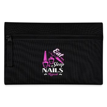 Nails Technician Eat Sleep Nails Repeat - Pencil Case - black - Front