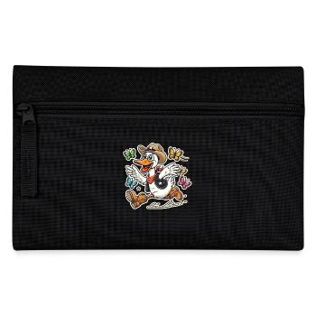 Silly Goose in a cowboy sheriff's hat and boots - Pencil Case - black - Front