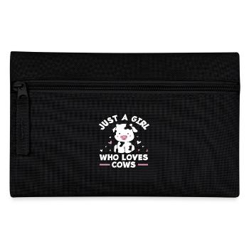 Just a girl who loves cows - Pencil Case - black - Front