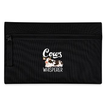 Cow Whisperer Farm Love Cows - Pencil Case - black - Front