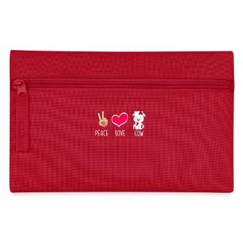 Paix amour vache illustration - Trousse - rouge - Devant