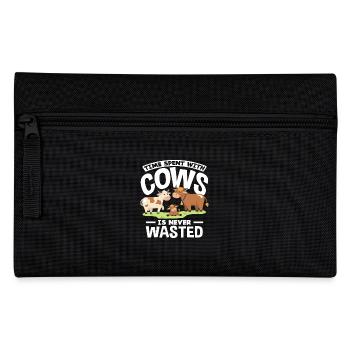 Spending time with cows is never - Pencil Case - black - Front