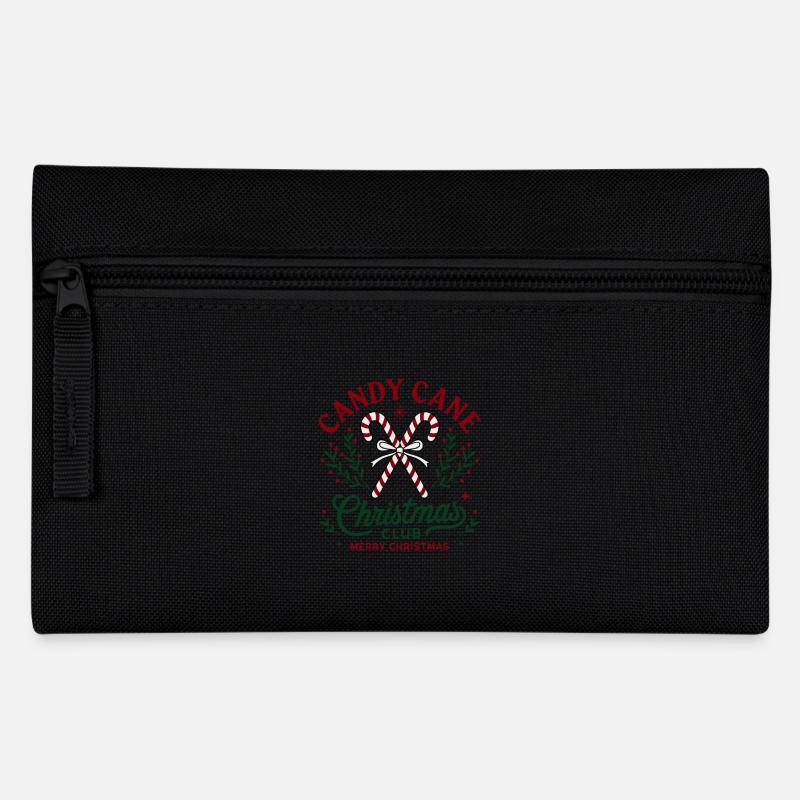 Candy Cane Partnerlook für Weihnachten - Federtasche - Schwarz
