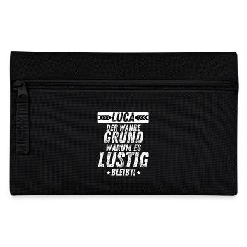 Luca Der Wahre Grund Humorvoll Geschenkideeankt - Federtasche - Schwarz - Vorne