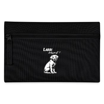 Hund Labrador Retriever Labbi Was sonst Gassi - Federtasche - Schwarz - Vorne