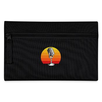 Retro Mikrofon Design für Musikliebhaber Karaoke - Federtasche - Schwarz - Vorne
