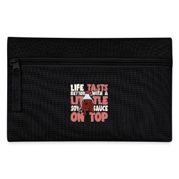 Japanese Food Lover Life Tasts Better With Soy Sau - Federtasche - Schwarz - Vorne
