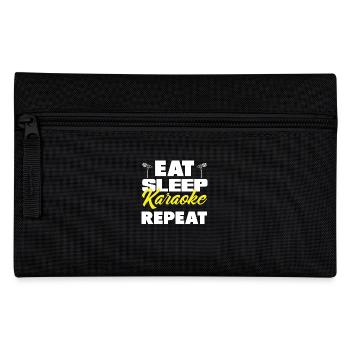 Eat Sleep Karaoke Repeat Fun for Karaoke Fans - Pencil Case - black - Front