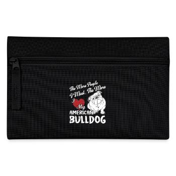 I Love My American Bulldog - Pencil Case - black - Front