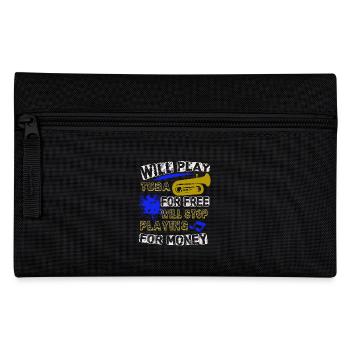 Will Play Tuba For Free - Pencil Case - black - Front